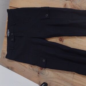 Vince Black Jersey Knit Mid Rise Skinny Cargo Pants Size 2